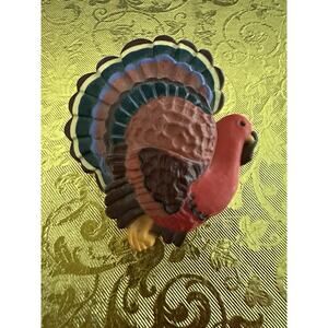 Vintage Hallmark Cottage Thanksgiving Tom Turkey Pin Jewelry Brooch